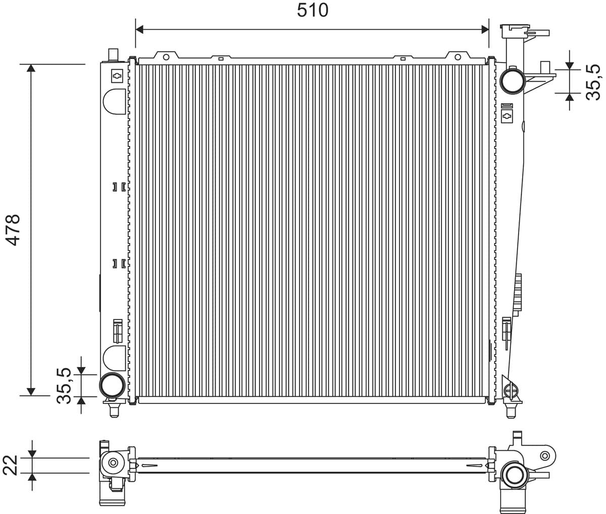 VALEO Chladič motora 701375 1