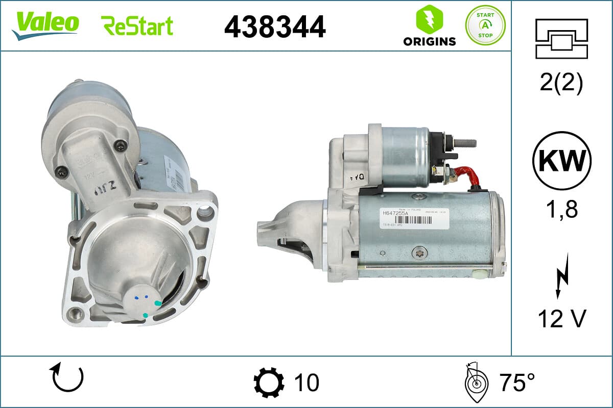 VALEO Štartér 438344 1