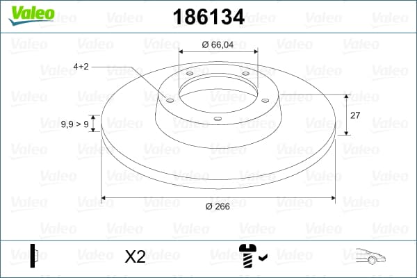 OPEN PARTS Brzdový kotúč BDR1426.10 1