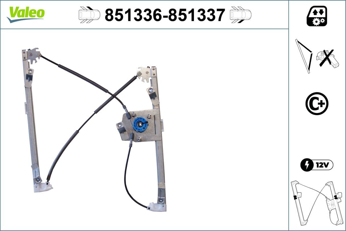 VALEO Mechanizmus zdvíhania okna 851336 1