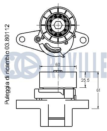 RUVILLE Napínacia kladka ozubeného remeňa 55214 1