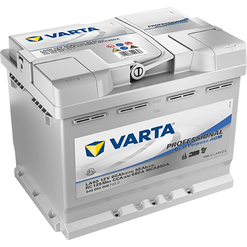 VARTA Professional Dual Purpose AGM - 12V 60AH LA60 Trakčná batéria 840060068C542 1