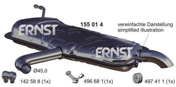 ERNST Koncový tlmič výfuku 155014 1