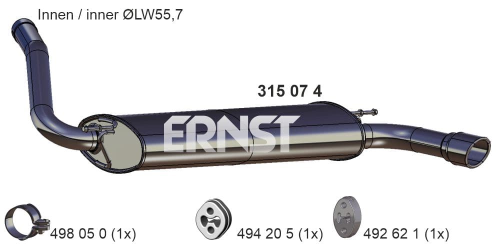 ERNST Koncový tlmič výfuku 315074 1
