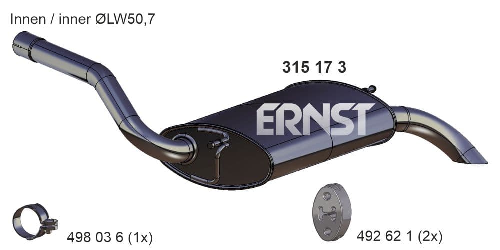 ERNST Koncový tlmič výfuku 315173 1