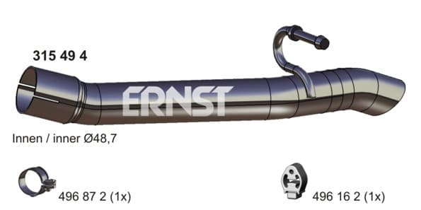 ERNST Výfukové potrubie 315494 1