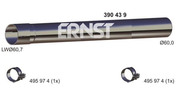 ERNST Výfukové potrubie 390439 1
