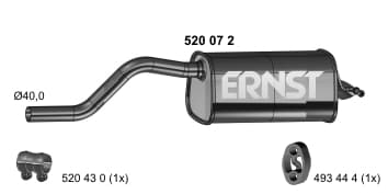 ERNST Koncový tlmič výfuku 520072 1