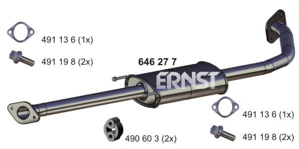 ERNST Stredný tlmič výfuku 646277 1