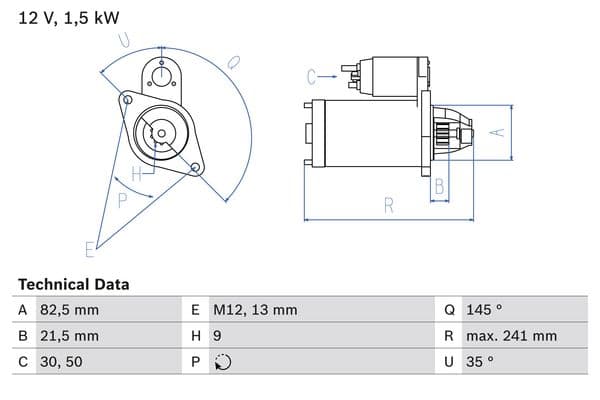 BOSCH Štartér 0986010850 1