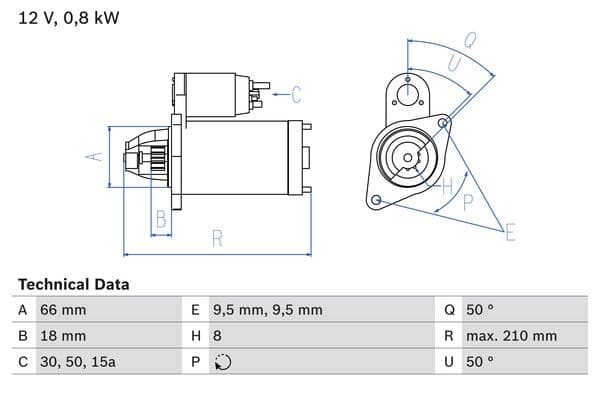 BOSCH Štartér 0986012881 1