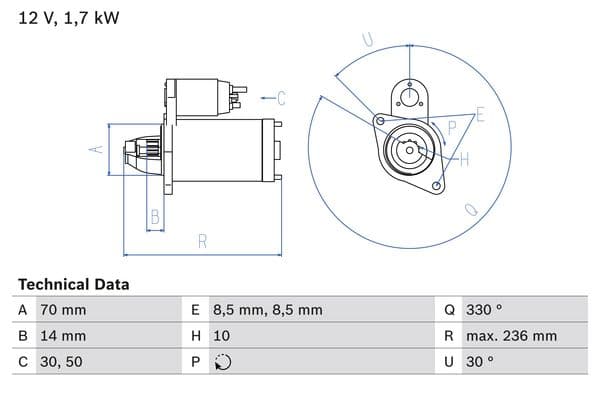 BOSCH Štartér 0986018180 1
