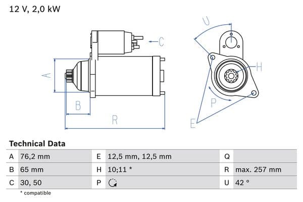 BOSCH Štartér 0986018390 1