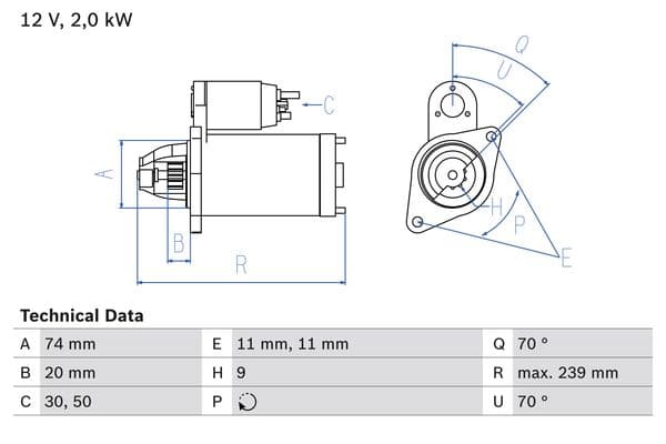 BOSCH Štartér 0986022440 1