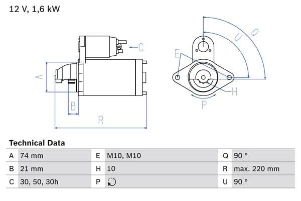 BOSCH Štartér 0986022930 1