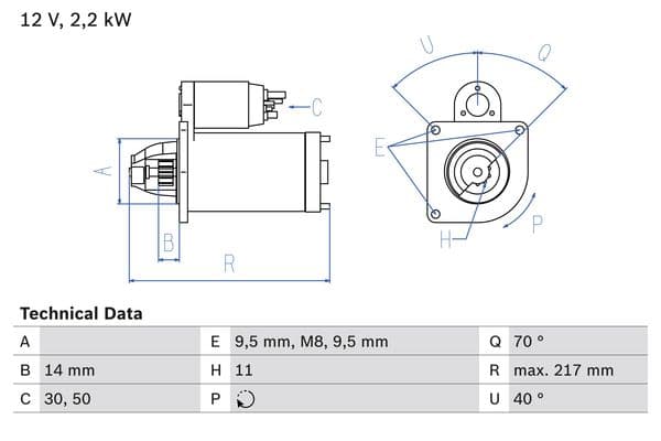 BOSCH Štartér 0986023580 1