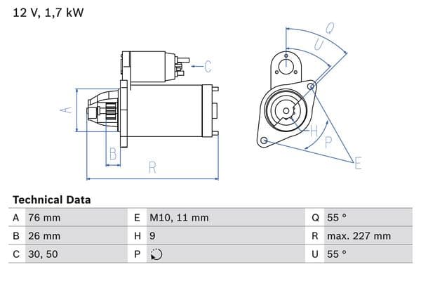 BOSCH Štartér 0986023940 1
