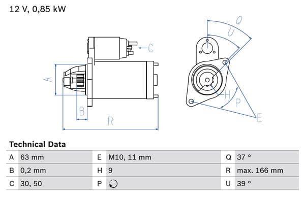 BOSCH Štartér 0986024190 1