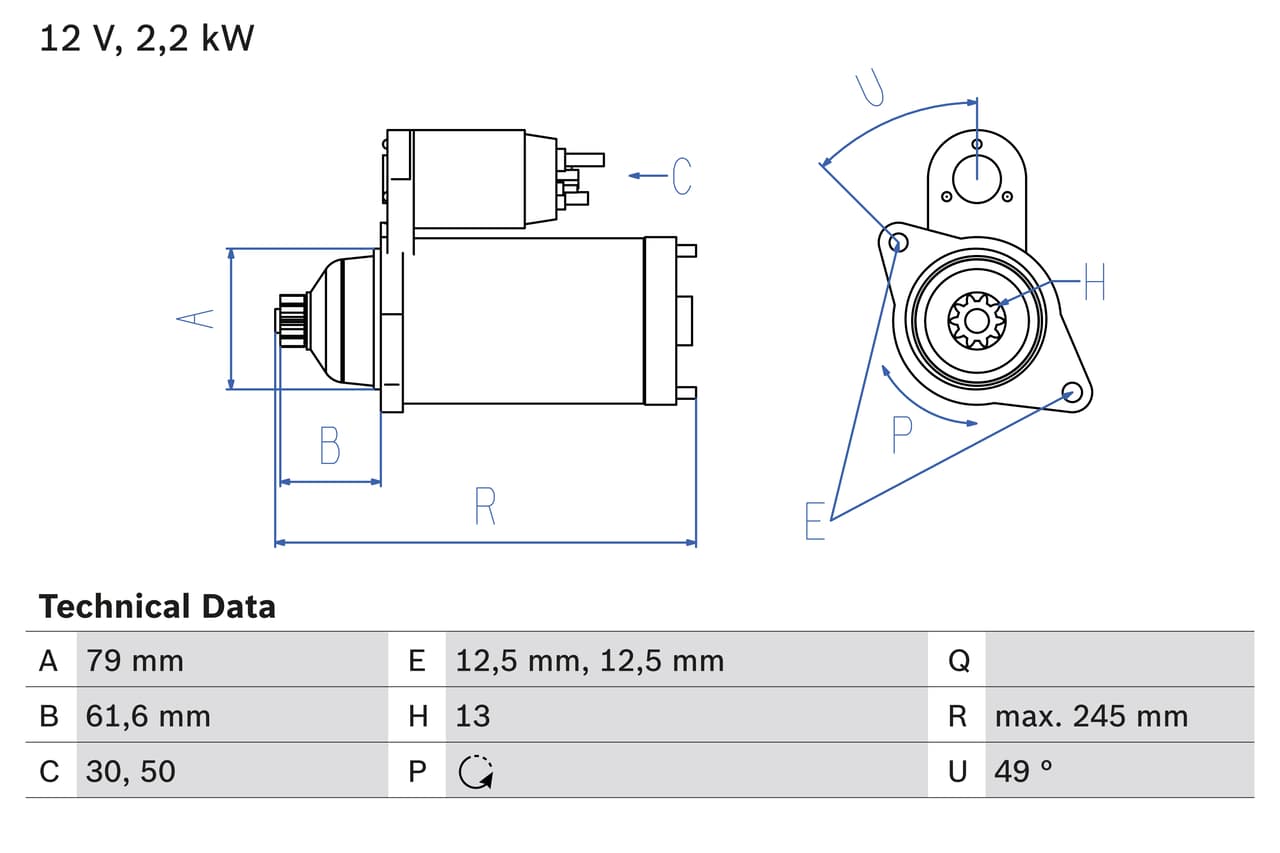 BOSCH Štartér 0986025110 1