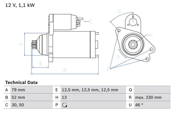 BOSCH Štartér 0 986 026 130 1