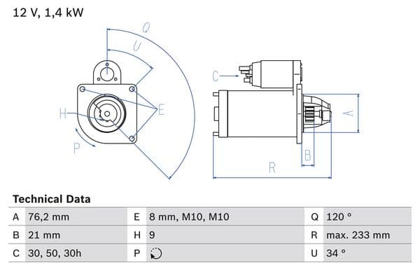 BOSCH Štartér 0 986 026 220 1