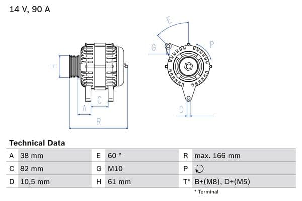BOSCH Alternátor 0986040340 1