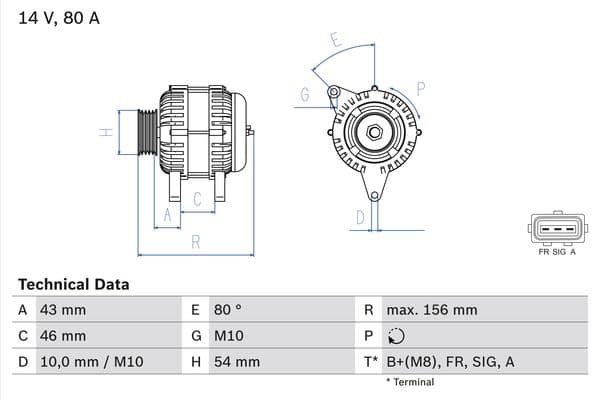 BOSCH Alternátor 0986049151 1
