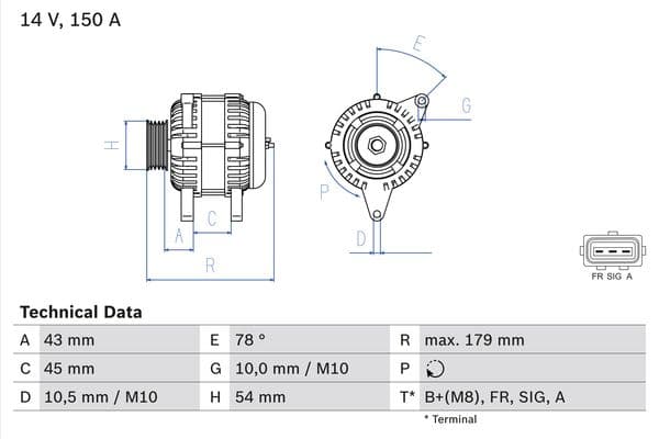 BOSCH Alternátor 0 986 049 161 1