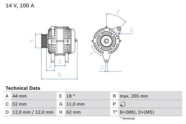 BOSCH Alternátor 0986049231 1