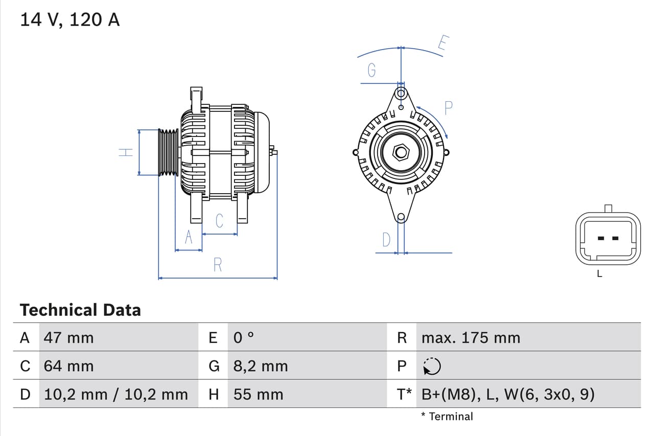 BOSCH Alternátor 0986049650 1
