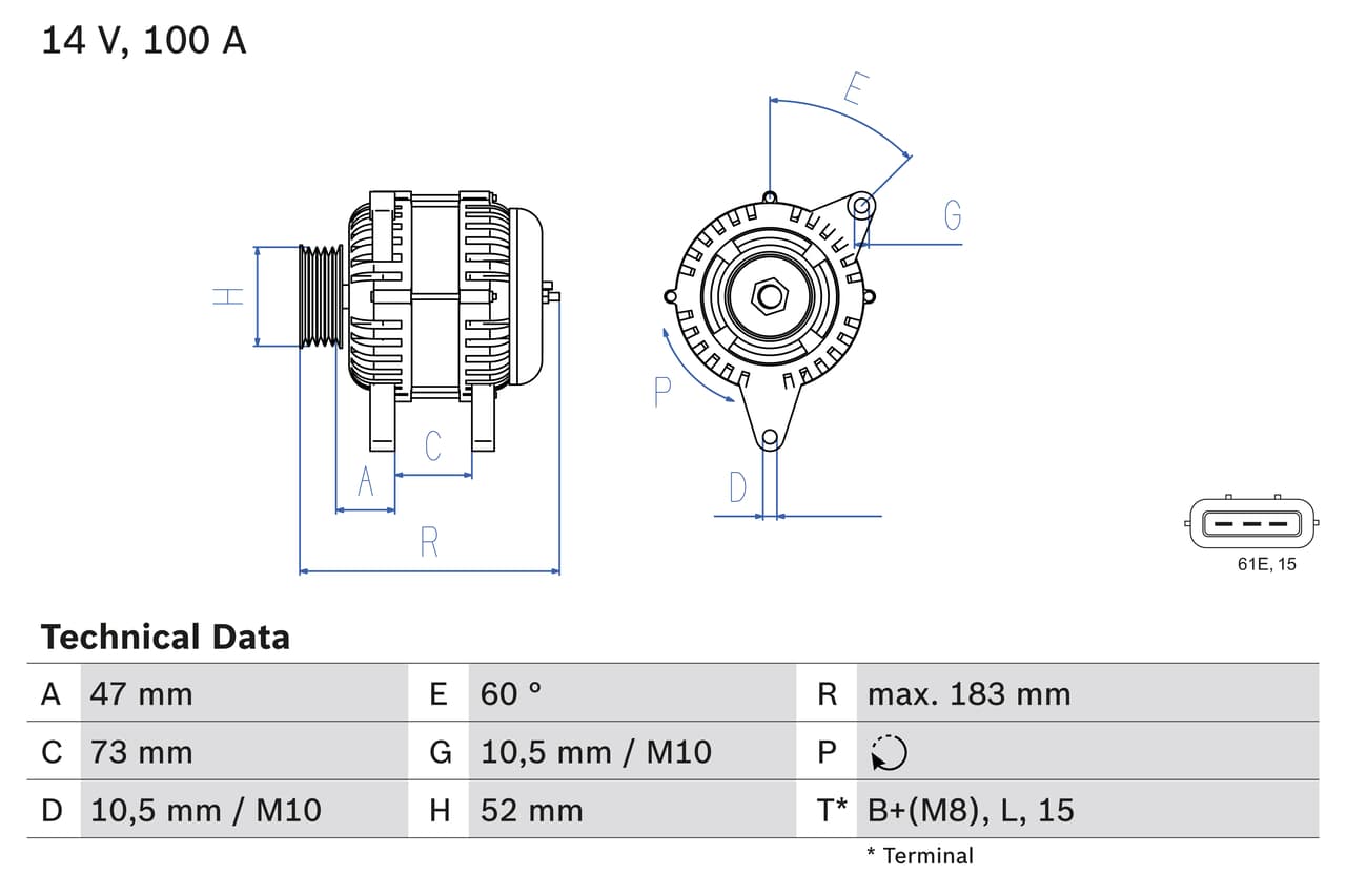 BOSCH Alternátor 0986080920 1