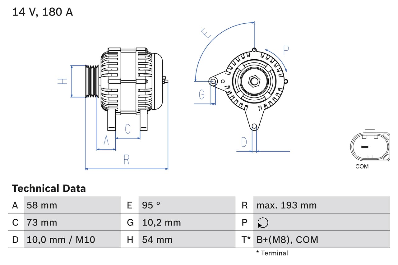 BOSCH Alternátor 0 986 083 330 1