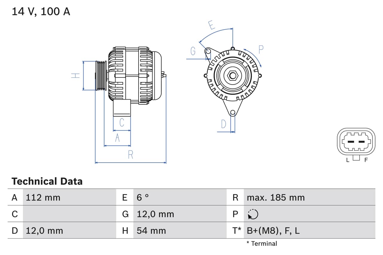 BOSCH Alternátor 0 986 083 450 1