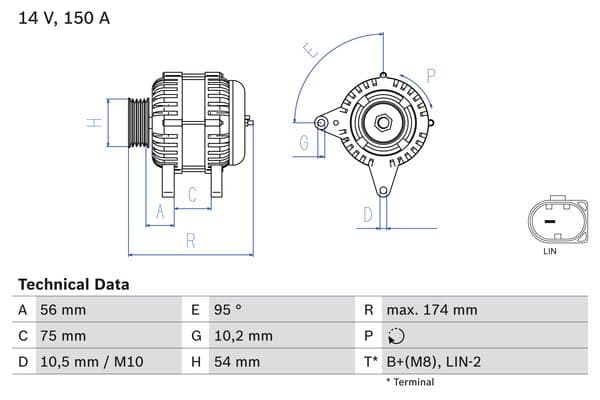 BOSCH Alternátor 0 986 083 700 1