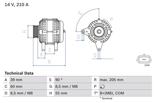 BOSCH Alternátor 0 986 083 730 1