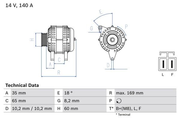 BOSCH Alternátor 0986084150 1