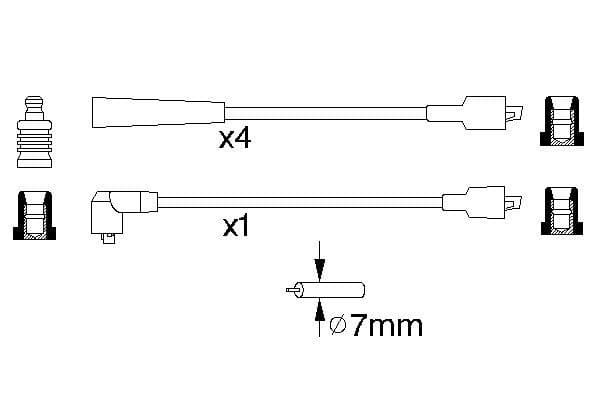 BOSCH Sada zapaľovacích káblov 0986356874 1