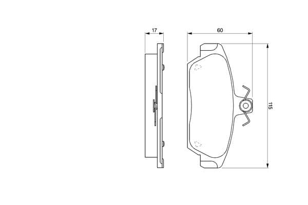 BOSCH Sada brzdových platničiek kotúčovej brzdy 0986424092 1