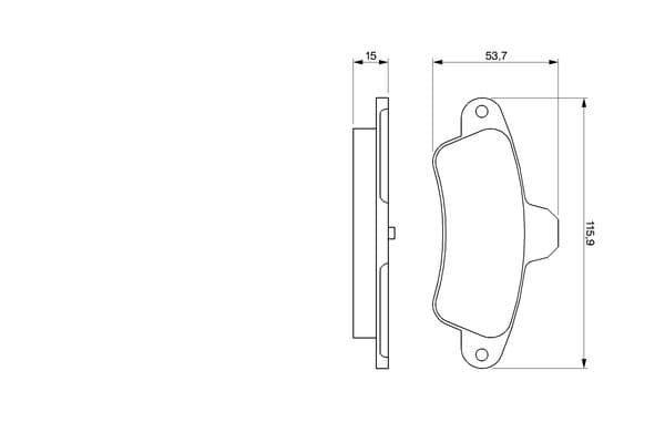 BOSCH Sada brzdových platničiek kotúčovej brzdy 0986424277 1