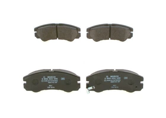 BOSCH Sada brzdových platničiek kotúčovej brzdy 0986424366 1