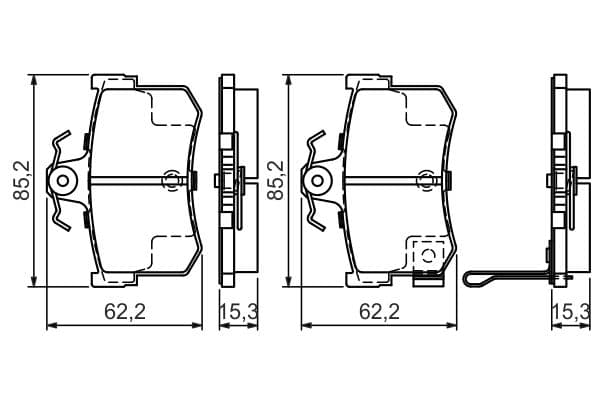 BOSCH Sada brzdových platničiek kotúčovej brzdy 0986424568 1