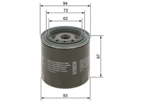 BOSCH Olejový filter 0986452003 1