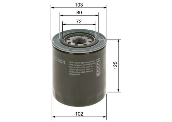 BOSCH Olejový filter 0986452062 1
