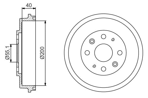 BOSCH Brzdový bubon 0986477191 1