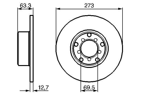 BOSCH Brzdový kotúč 0986478055 1