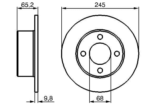 BOSCH Brzdový kotúč 0986478073 1