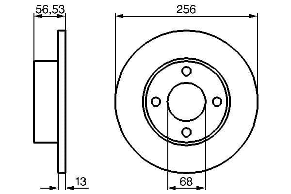 BOSCH Brzdový kotúč 0986478130 1