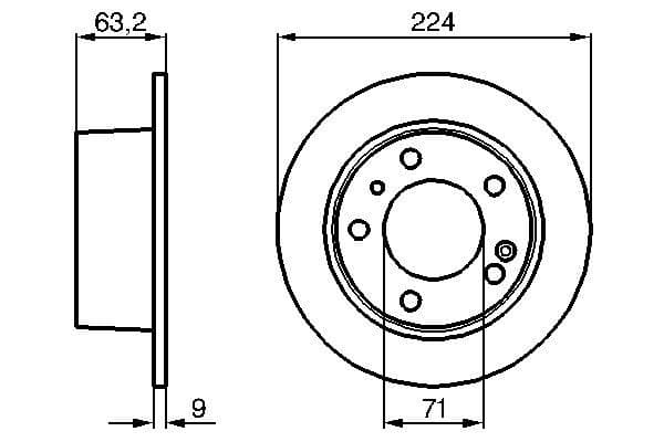 BOSCH Brzdový kotúč 0986478141 1