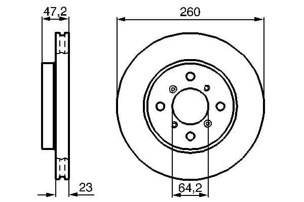 BOSCH Brzdový kotúč 0986478415 1
