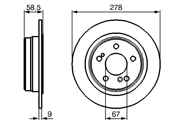 BOSCH Brzdový kotúč 0986478565 1
